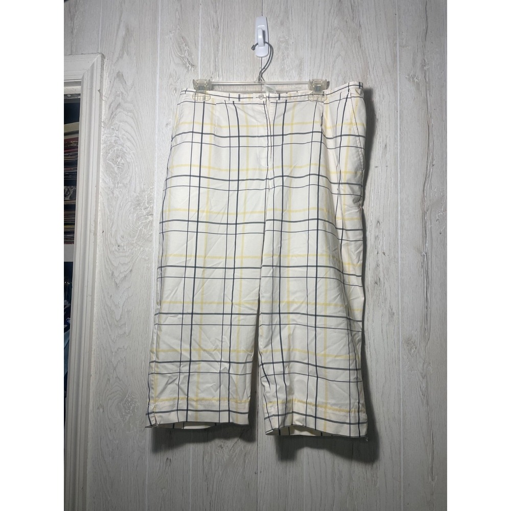 Liz Golf Audra Crop Plaid Pants Size 16 Excellent Condition